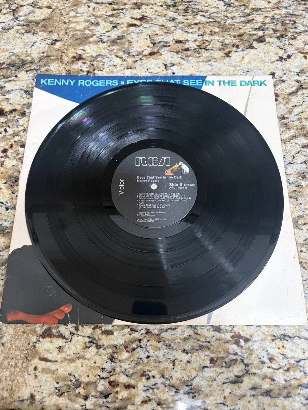 Kenny Rogers Eyes That See In The Dark Vinyl LP - Duet w/ Dolly Parton